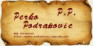 Perko Podrapović vizit kartica